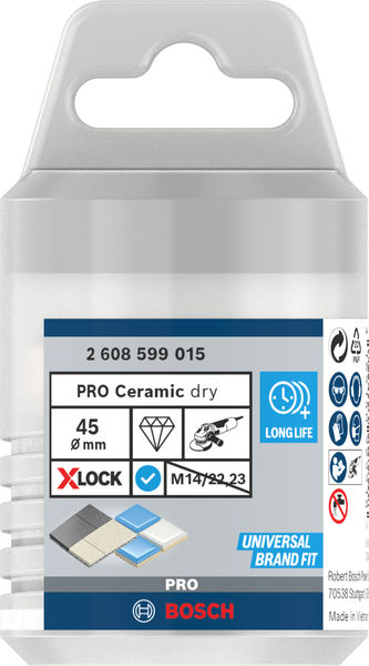 BOSCH PRO Ceramic dry Trockenbohrkrone 45 x 35 mm, X-Lock BOSCH PRO Ceramic dry Trockenbohrkrone 45 x 35 mm, X-Lock