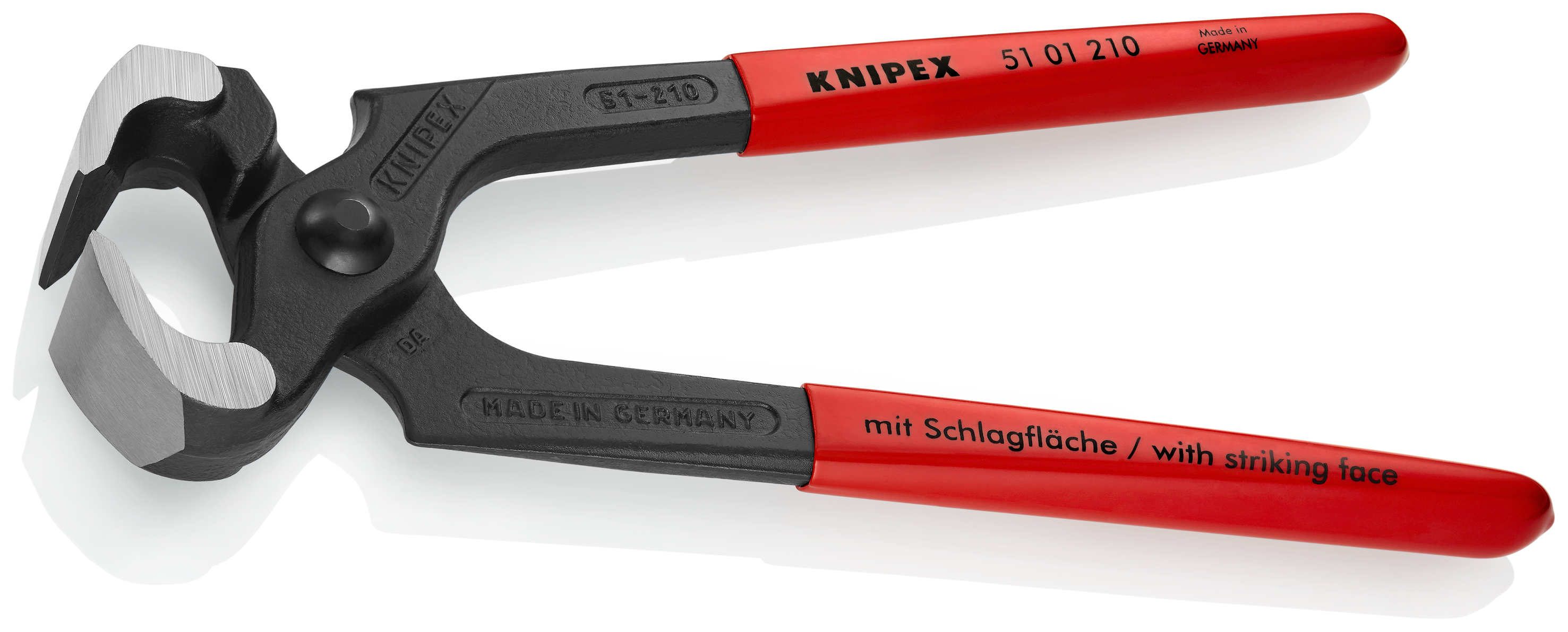 KNIPEX KNIPEX 51 01 210 Hammerzange 210 mm schwarz atramentiert mit Kunststoff überzogen poliert