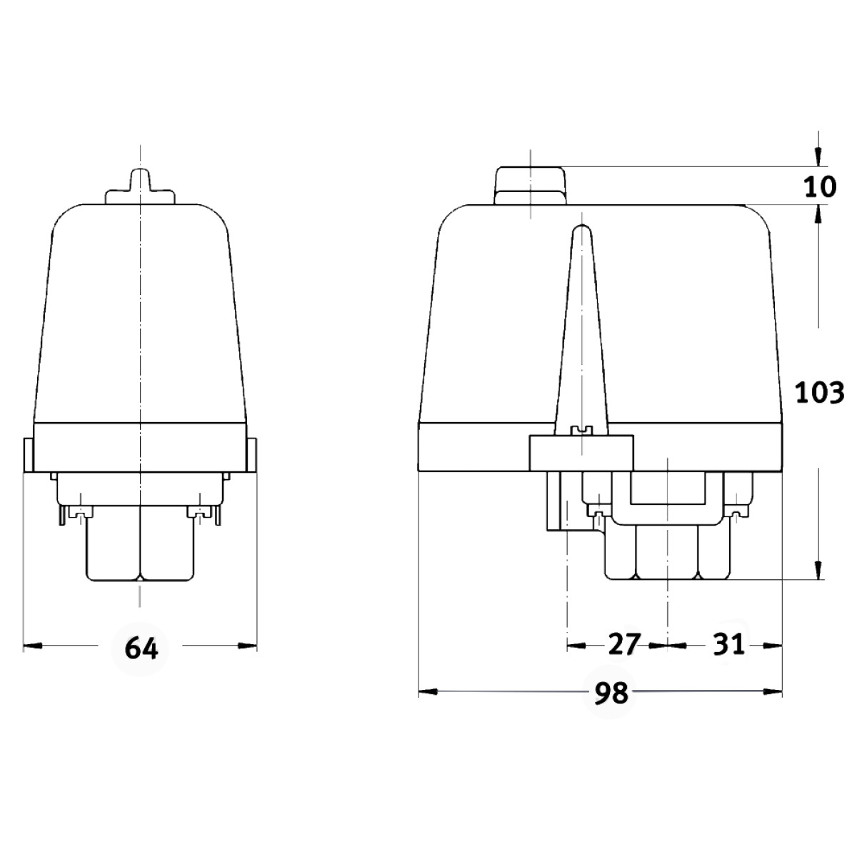 AIRCRAFT Druckschalter CONDOR MDR 4 / 16 A / 8-16 bar AIRCRAFT Druckschalter CONDOR MDR 4 / 16 A / 8-16 bar