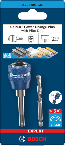 BOSCH EXPERT Power Change Plus Aufnahmes. mit Vorbohrer, SDS Plus, HSS-G, 7,15x45x85mm BOSCH EXPERT Power Change Plus Aufnahmes. mit Vorbohrer, SDS Plus, HSS-G, 7,15x45x85mm