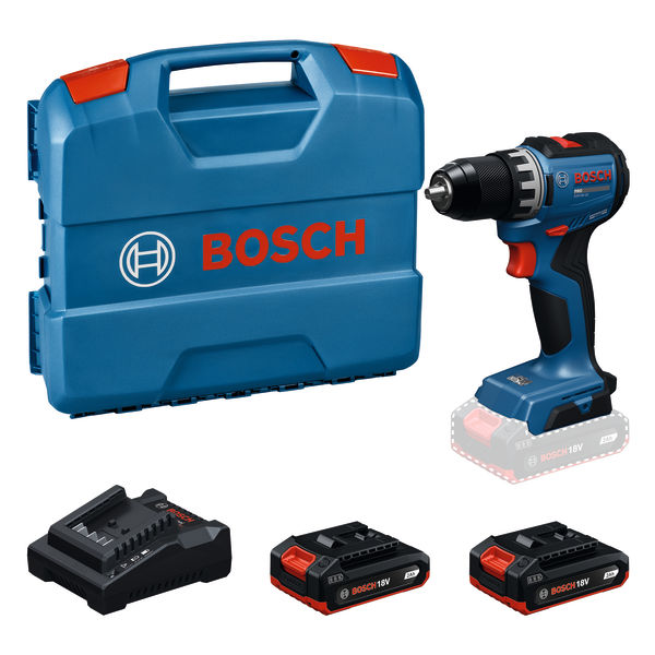 BOSCH Akku-Bohrschrauber GSR18V-52, 2 x Akku GBA 18V 2.0Ah in L-Case BOSCH Akku-Bohrschrauber GSR18V-52, 2 x Akku GBA 18V 2.0Ah in L-Case