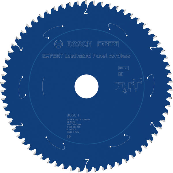BOSCH EXPERT Laminated Panel Kreissägeblatt, 216x2,1x30 mm, Z66 BOSCH EXPERT Laminated Panel Kreissägeblatt, 216x2,1x30 mm, Z66