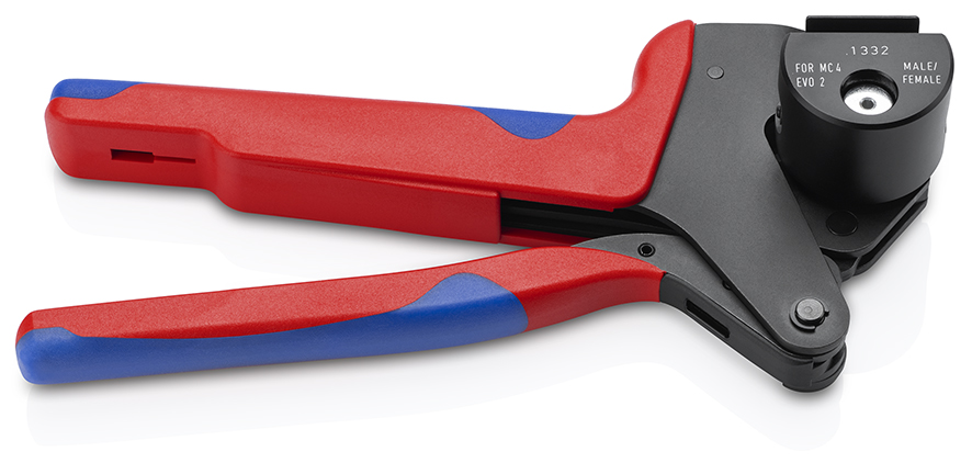 KNIPEX KNIPEX 97 43 66 EVO Crimp-Systemzange für auswechselbare Crimpeinsätze 200 mm brüniert mit Mehrkomponenten-Hüllen brüniert