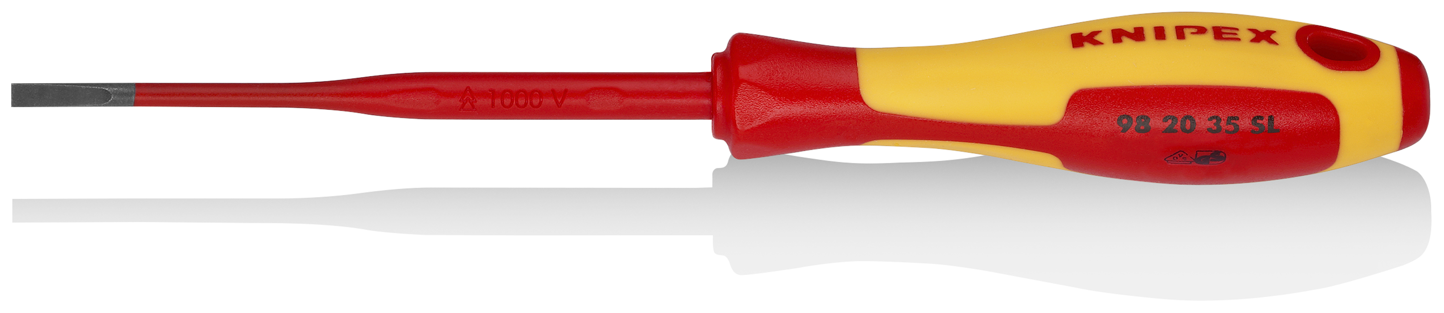 KNIPEX KNIPEX 98 20 35 SL Schraubendreher (Slim) für Schlitzschrauben 202 mm brüniert isolierender Mehrkomponenten-Griff, VDE-geprüft KNIPEX KNIPEX 98 20 35 SL Schraubendreher (Slim) für Schlitzschrauben 202 mm brüniert isolierender Mehrkomponenten-Griff, VDE-geprüft