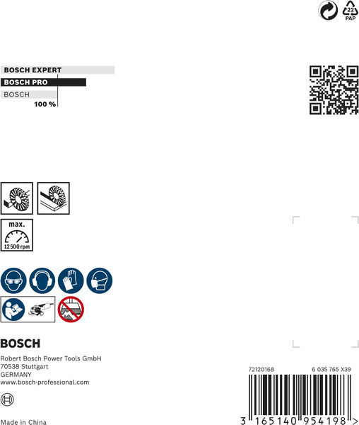 BOSCH PRO Stainless Steel heavy X-Lock Scheibenbürste, 115 x 0,5 mm