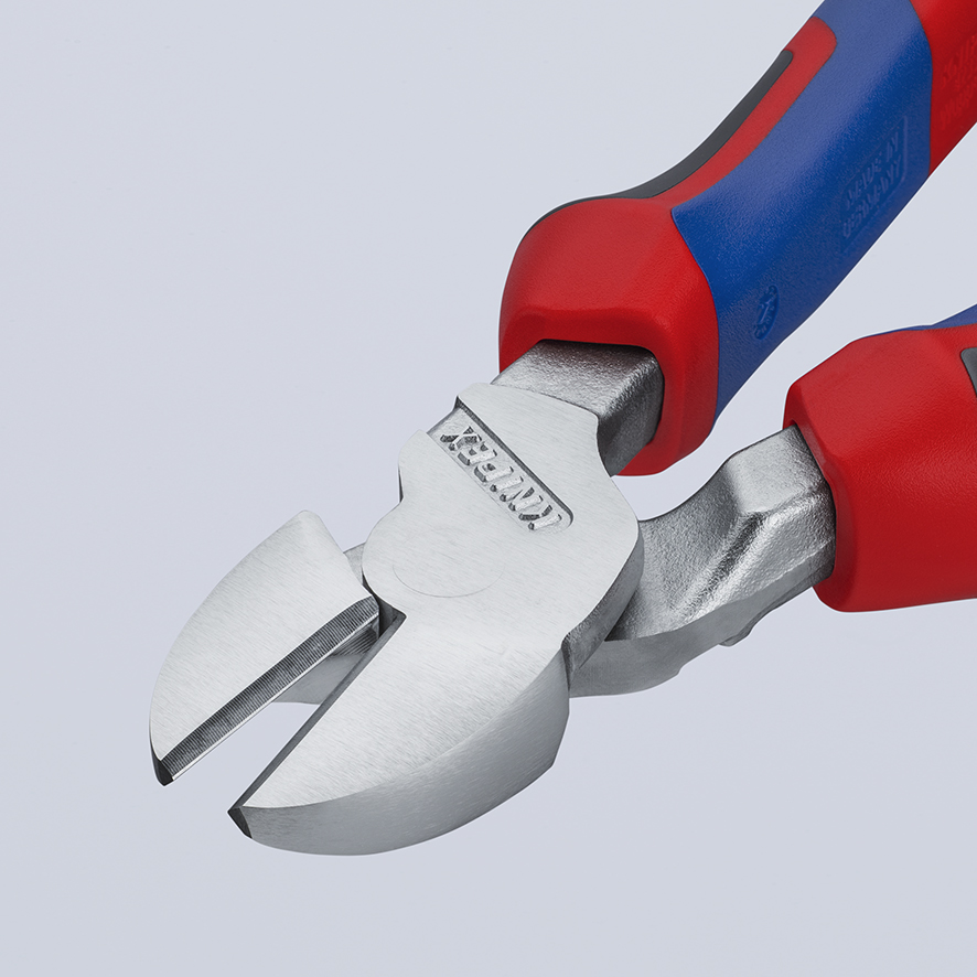 KNIPEX KNIPEX 74 05 200 SB Kraft-Seitenschneider 200 mm verchromt mit Comfort-Griffen