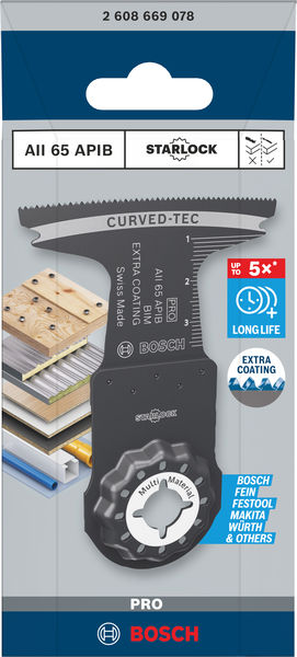 BOSCH PRO AII 65 APIB Blatt für Multifunktionswerkzeuge, 65 x 40 mm