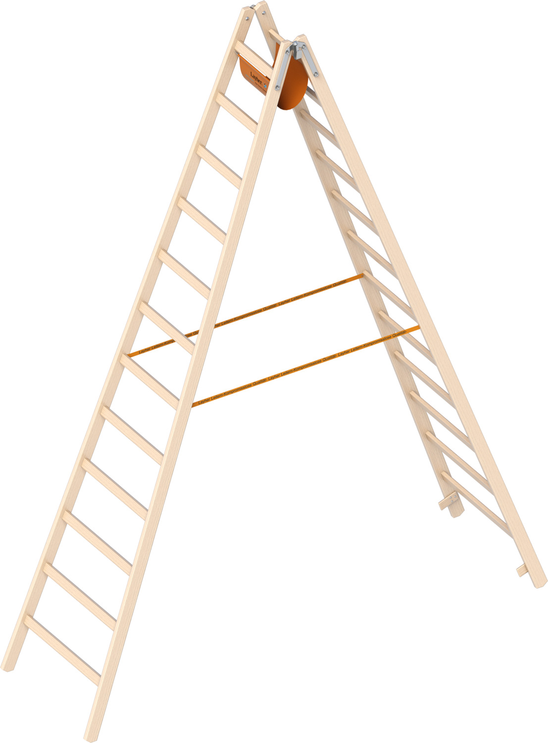LAYHER Holzstehleiter 1053 nach Ö-Norm Z1501