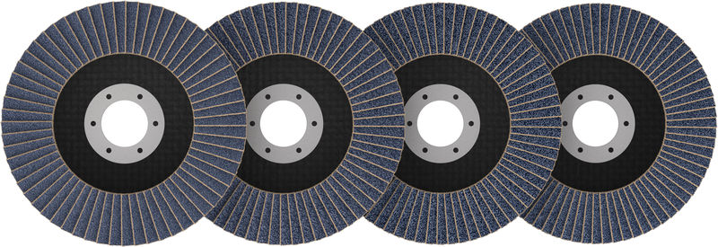 BOSCH X451 Fächerschleifscheiben Set, 115 x 22,23 mm, K40/K60/K80/K120, Z29, 60-tlg.