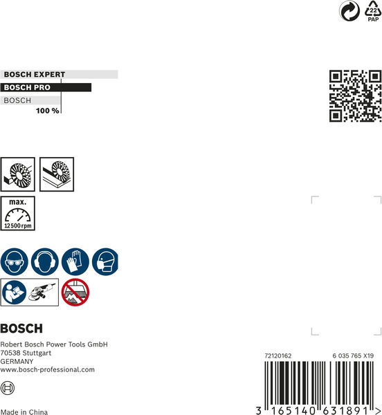 BOSCH PRO Stainless Steel heavy Kegelbürste, 115 x 0,35 mm, Gewinde