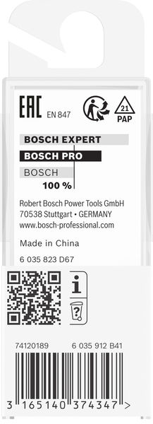BOSCH PRO Bündigfräser mit untenlieg. Führungskugellager, Ø 6,4 x L 16,2, Schaft 6 mm BOSCH PRO Bündigfräser mit untenlieg. Führungskugellager, Ø 6,4 x L 16,2, Schaft 6 mm