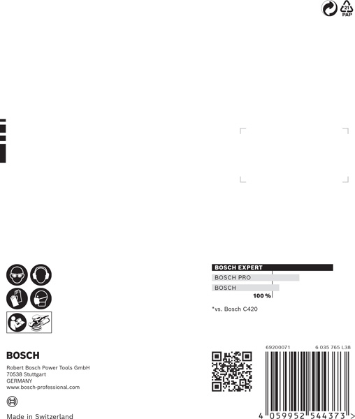BOSCH EXPERT C470 Schleifscheibe, 125mm, K320, Multilochung, 5-tlg. BOSCH EXPERT C470 Schleifscheibe, 125mm, K320, Multilochung, 5-tlg.