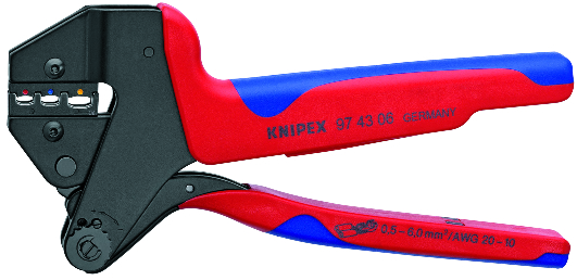 KNIPEX KNIPEX 97 43 06 Crimp-Systemzange für auswechselbare Crimpeinsätze 200 mm brüniert mit Mehrkomponenten-Hüllen brüniert KNIPEX KNIPEX 97 43 06 Crimp-Systemzange für auswechselbare Crimpeinsätze 200 mm brüniert mit Mehrkomponenten-Hüllen brüniert