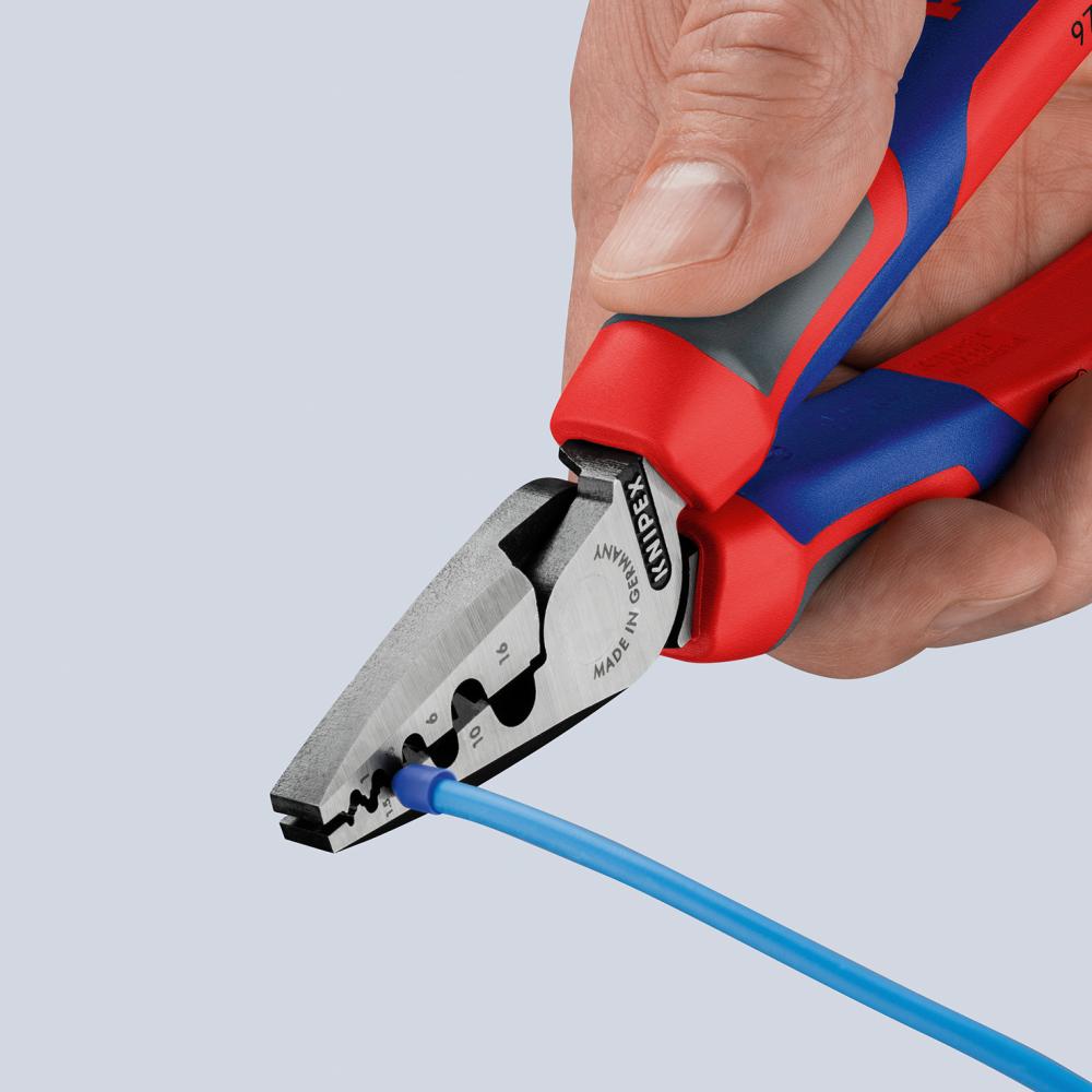 KNIPEX 97 72 180 Crimpzange für Aderendhülsen mit Comfort-Griffen 180 mm KNIPEX 97 72 180 Crimpzange für Aderendhülsen mit Comfort-Griffen 180 mm