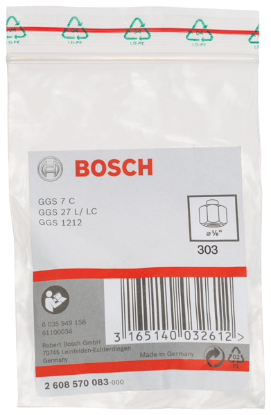 BOSCH Spannzange mit Spannmutter, 1/8-Zoll, für Bosch-Geradschleifer BOSCH Spannzange mit Spannmutter, 1/8-Zoll, für Bosch-Geradschleifer