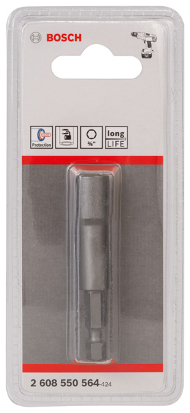 BOSCH Steckschlüssel, 65 mm x 3/8-Zoll, Tiefenanschlag 2 607 002 586