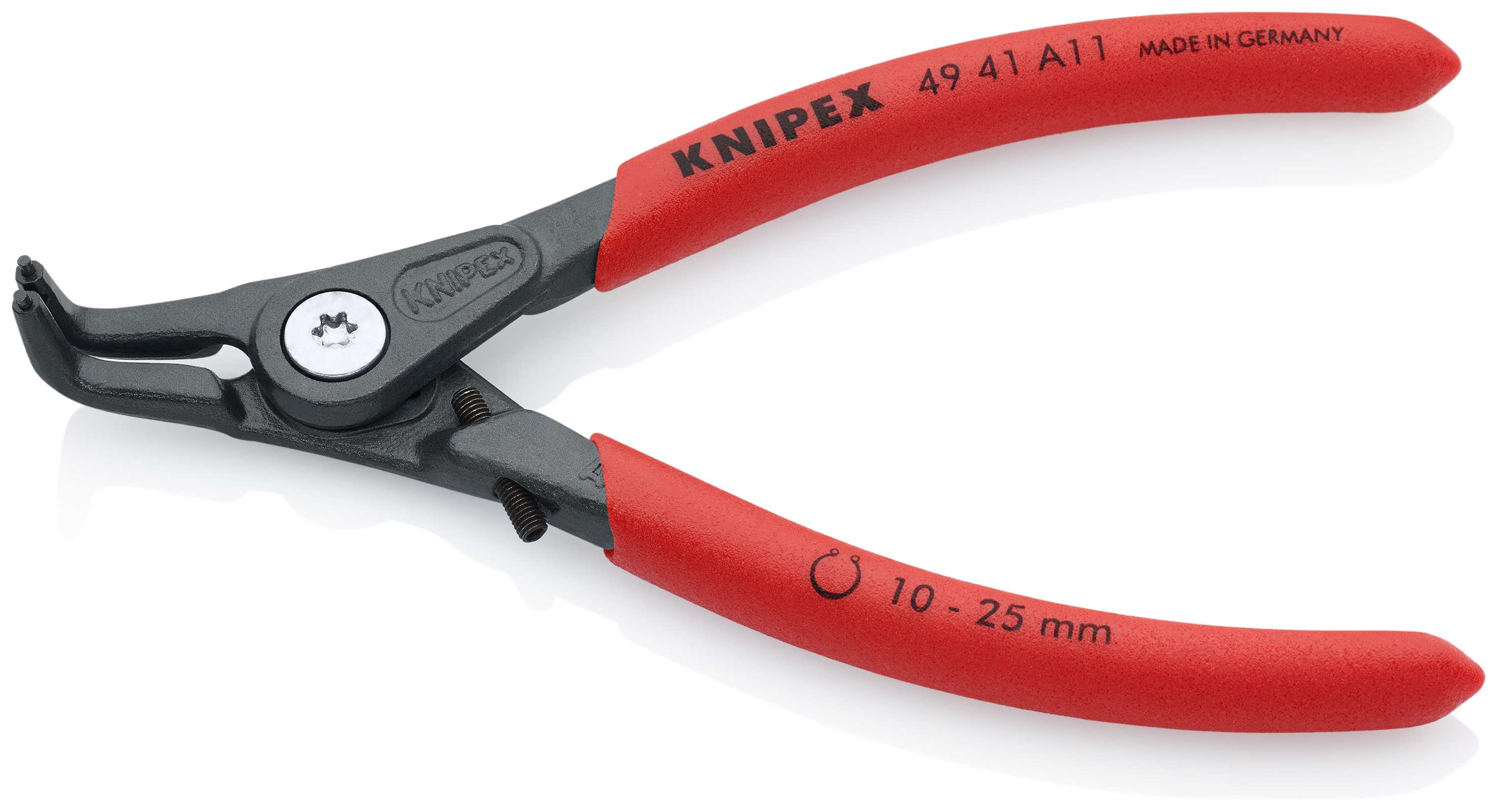 KNIPEX KNIPEX 49 41 A11 Präzisions-Sicherungsringzange für Außenringe auf Wellen 130 mm grau atramentiert mit rutschhemmendem Kunststoff überzogen