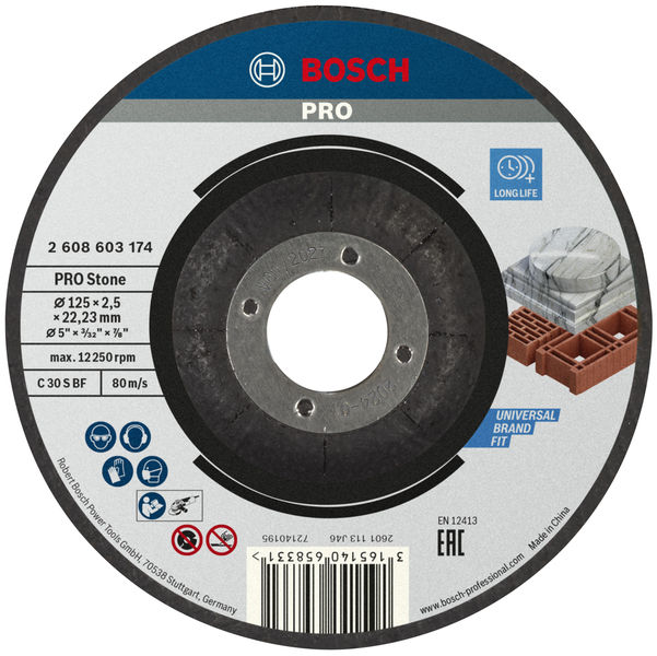 BOSCH PRO Stone Trennscheibe, 125 x 2,5 x 22,23 mm