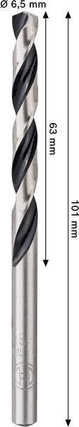 BOSCH Metal HSS Spiralbohrer, 6,5 x 63 x 101 mm, CYL-Schaft BOSCH Metal HSS Spiralbohrer, 6,5 x 63 x 101 mm, CYL-Schaft