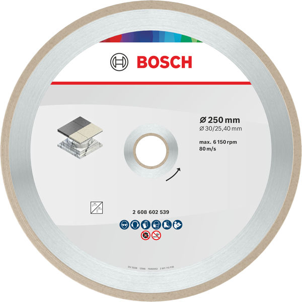 BOSCH Ceramic Trennscheibe, 250 x 7 mm, Bohrung 30/25,40 mm