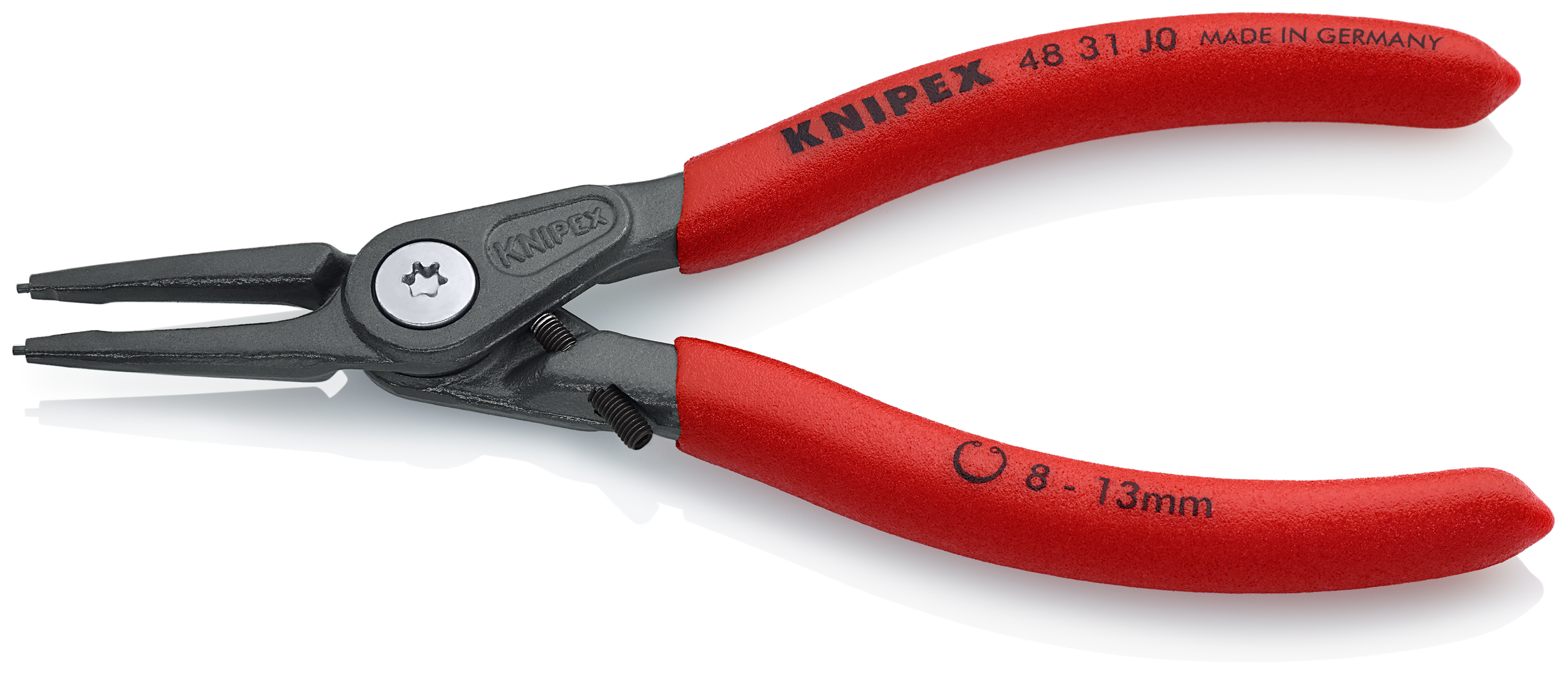 KNIPEX KNIPEX 48 31 J0 Präzisions-Sicherungsringzange für Innenringe in Bohrungen mit Überdehnungsschutz 140 mm grau atramentiert mit rutschhemmendem Kunststoff überzogen KNIPEX KNIPEX 48 31 J0 Präzisions-Sicherungsringzange für Innenringe in Bohrungen mit Überdehnungsschutz 140 mm grau atramentiert mit rutschhemmendem Kunststoff überzogen