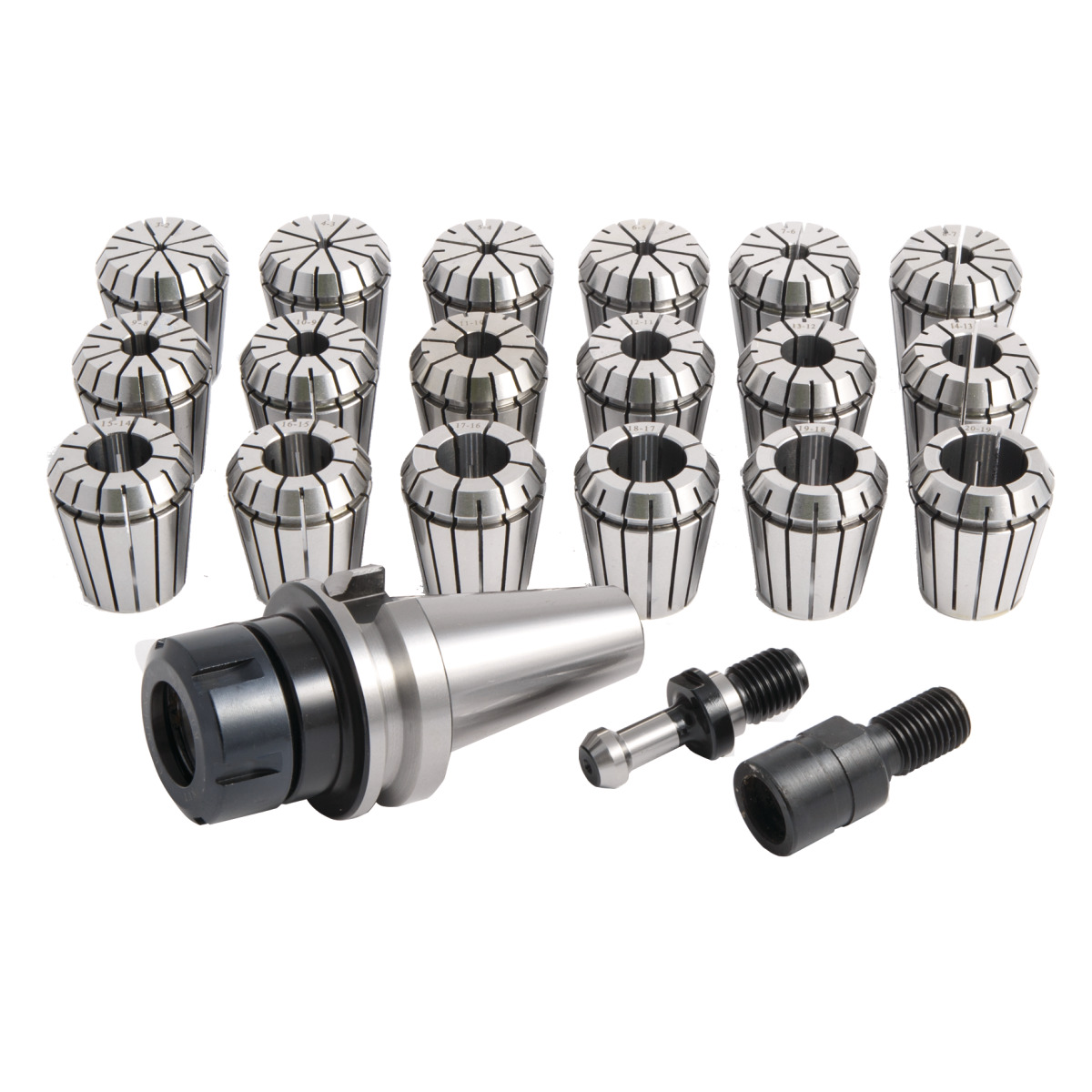 OPTIMUM Spannzangenfutter-Satz ISO 40/ER32 - M16/BT40 OPTIMUM Spannzangenfutter-Satz ISO 40/ER32 - M16/BT40
