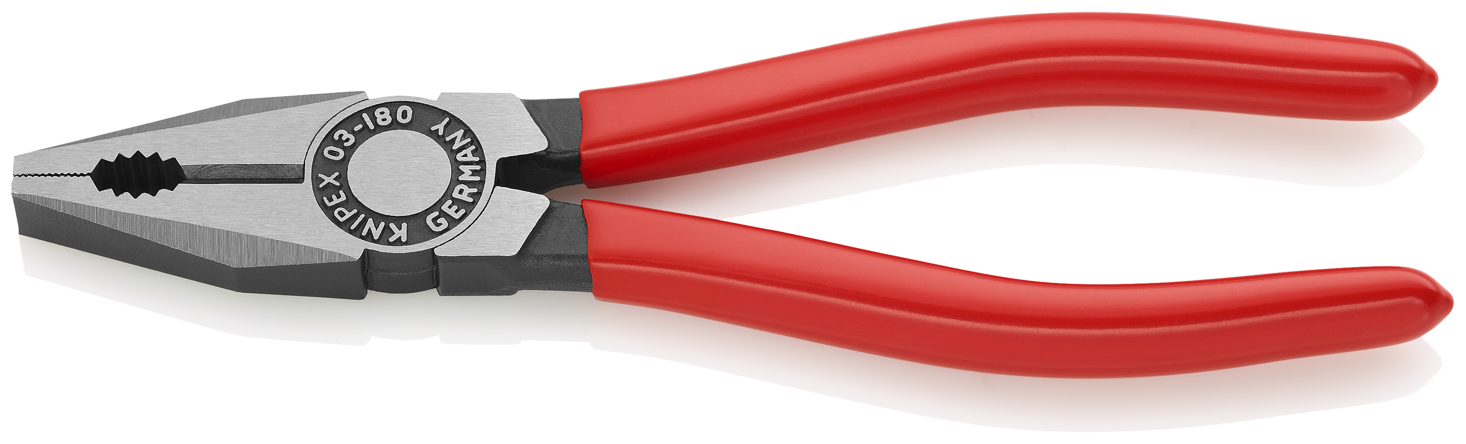 KNIPEX KNIPEX 03 01 180 Kombizange 180 mm schwarz atramentiert mit Kunststoff überzogen poliert