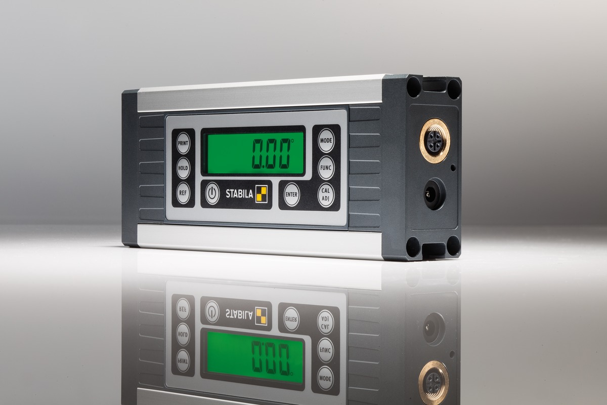 STABILA Elektronischer Neigungsmesser TECH 1000 DP, 17,5 cm, 1 Digital-Display, Messbereich: 0° – 360°, RS-485-Schnittstelle, Steckernetzteil, Datenkabel, Auswertesoftware, Schutzklasse IP 65, Tasche STABILA Elektronischer Neigungsmesser TECH 1000 DP, 17,5 cm, 1 Digital-Display, Messbereich: 0° – 360°, RS-485-Schnittstelle, Steckernetzteil, Datenkabel, Auswertesoftware, Schutzklasse IP 65, Tasche