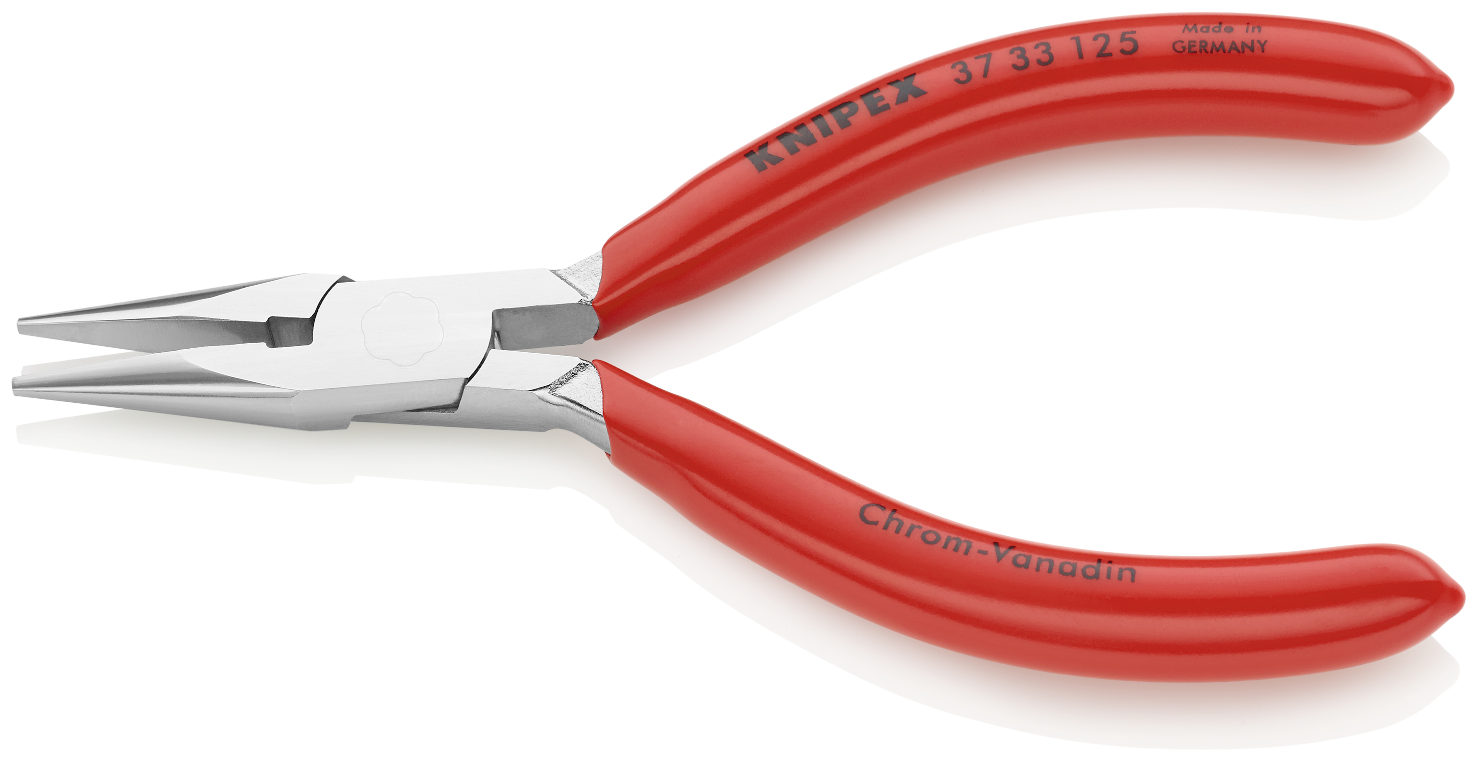 KNIPEX KNIPEX 37 33 125 Greifzange für Feinmechanik 125 mm verchromt mit Kunststoff überzogen