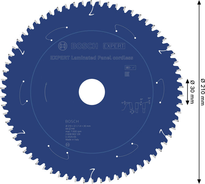 BOSCH EXPERT Laminated Panel Kreissägeblatt, 210x2,1x30 mm, Z66 BOSCH EXPERT Laminated Panel Kreissägeblatt, 210x2,1x30 mm, Z66