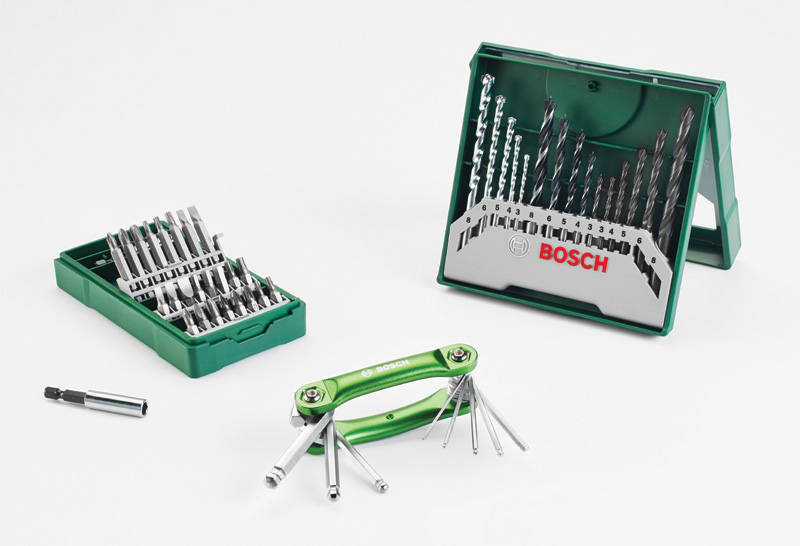 BOSCH 15-tlg. gemischtes Bohrerset + 25-tlg. Schrauberbit-Set + Sechskant-Faltwerkzeug BOSCH 15-tlg. gemischtes Bohrerset + 25-tlg. Schrauberbit-Set + Sechskant-Faltwerkzeug