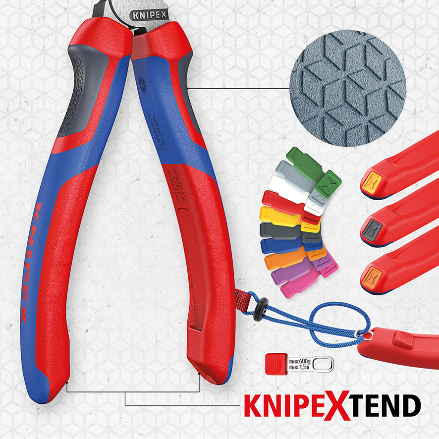 KNIPEX KNIPEX 02 02 225 SB Kraft-Kombizange 225 mm schwarz atramentiert mit Comfort-Griffen poliert