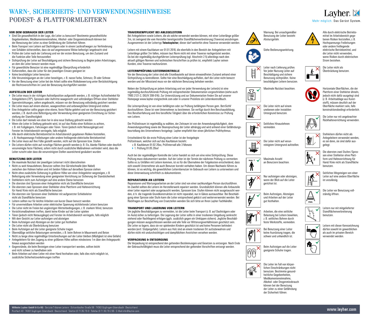 LAYHER Plattformleiter TOPIC 1074
