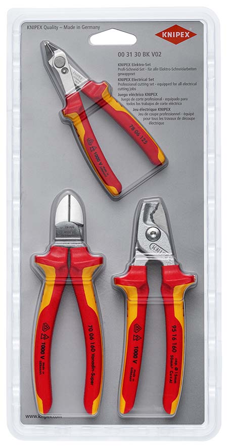 KNIPEX KNIPEX 00 31 30 BK V02 Elektro-Schneidset KNIPEX KNIPEX 00 31 30 BK V02 Elektro-Schneidset