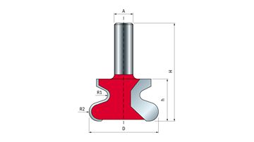 FREUD Griffleistenfräser Schaft 12 mm 3,2 x 6,35 (Radius 1 x Radius 2) FREUD Griffleistenfräser Schaft 12 mm 3,2 x 6,35 (Radius 1 x Radius 2)