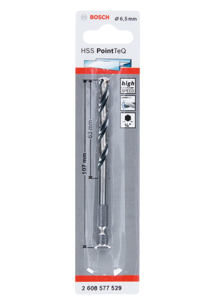 BOSCH HSS PointTeQ Sechskantbohrer 6,5 mm