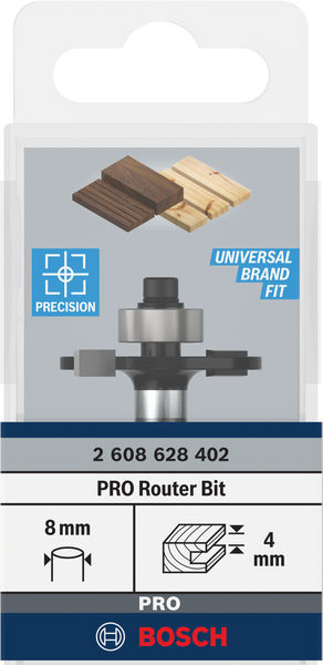 BOSCH PRO Nutfräser, L 4", Schaft 3 mm