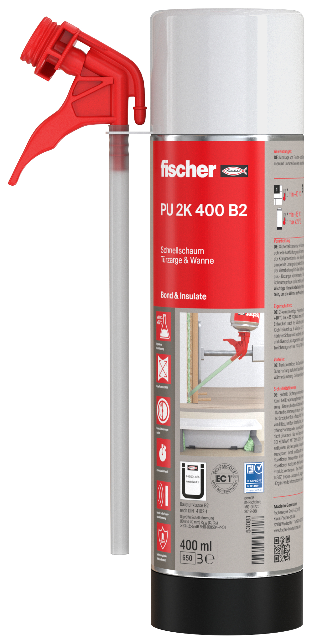 FISCHER 2K - Schnellschaum PU 400 FISCHER 2K - Schnellschaum PU 400