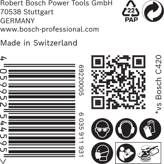 BOSCH EXPERT C470 Schleifscheibe, 125mm, K220, 8 Löcher, 50-tlg.