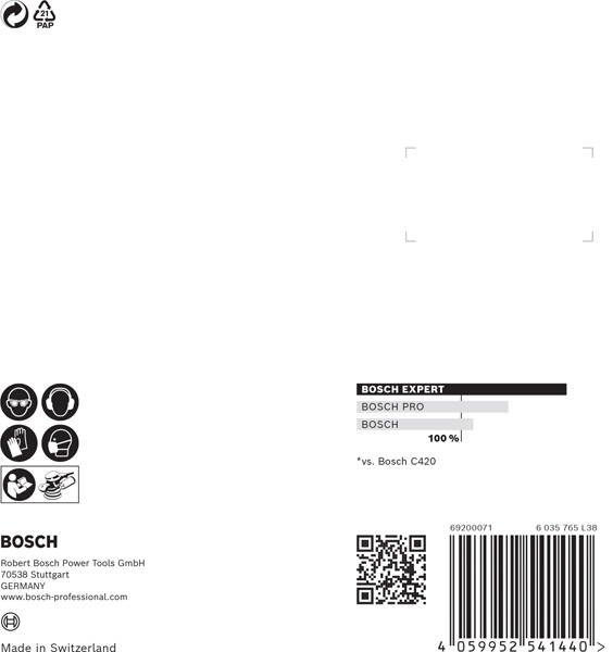 BOSCH EXPERT C470 Schleifscheibe, 125mm, K100, 8 Löcher, 5-tlg.