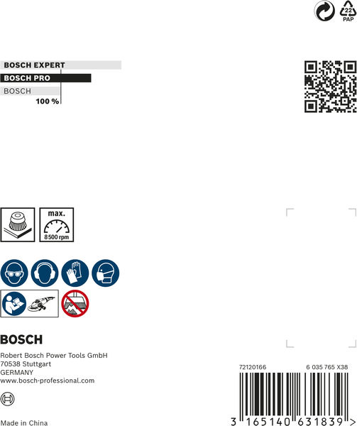 BOSCH PRO Stainless Steel clean Topfbürste, 100 x 0,3 mm, Gewinde