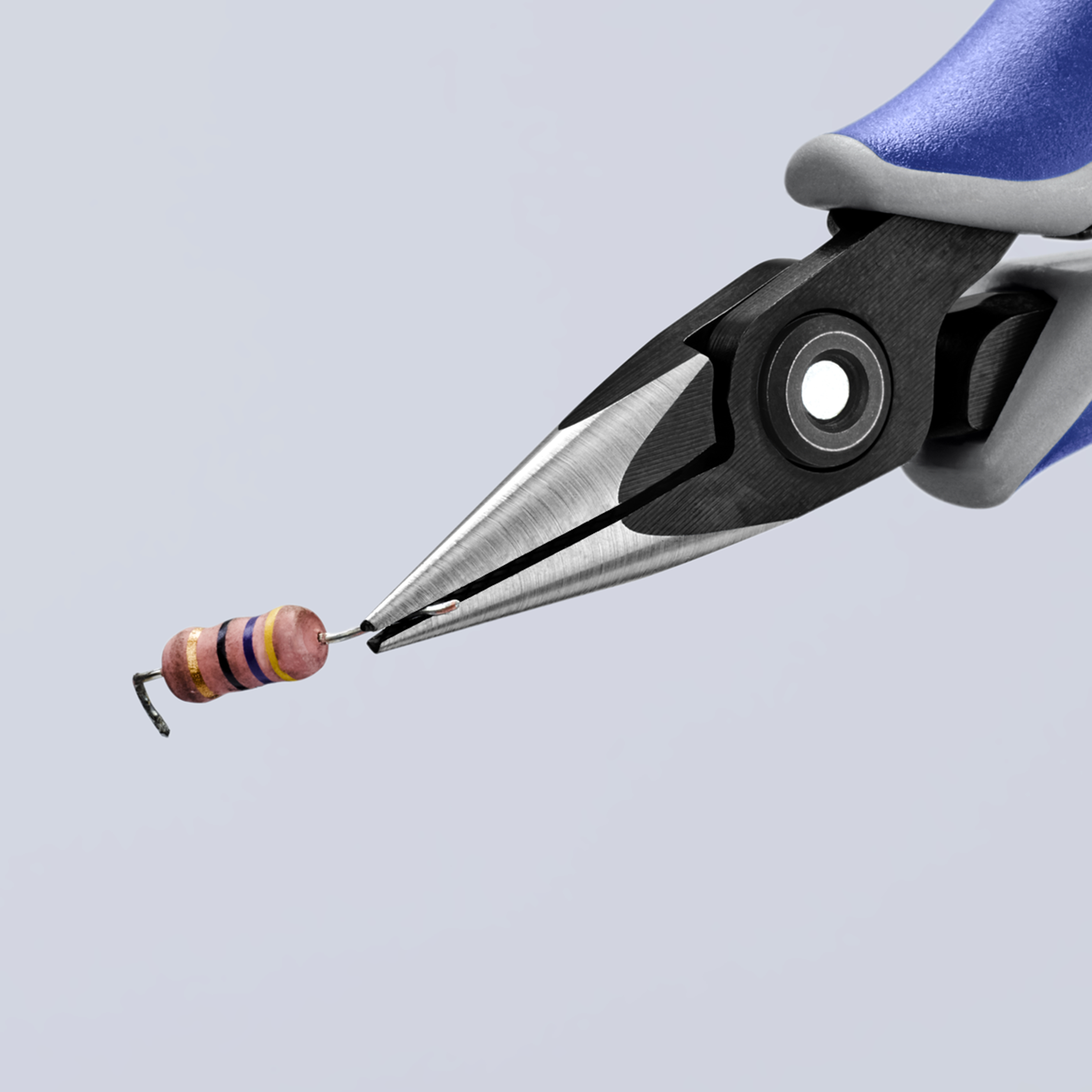 KNIPEX KNIPEX 34 52 130 Präzisions-Elektronik-Greifzange 130 mm brüniert mit Mehrkomponenten-Hüllen poliert
