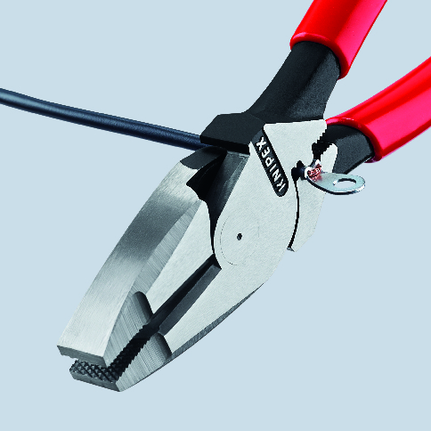 KNIPEX KNIPEX 09 11 240 Kraft-Kombizange "Lineman's Pliers" amerikanisches Modell 240 mm schwarz atramentiert mit rutschhemmendem Kunststoff überzogen poliert