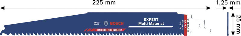 BOSCH EXPERT Multi Material S1159XHM Säbelsägeblatt, 3-tlg.