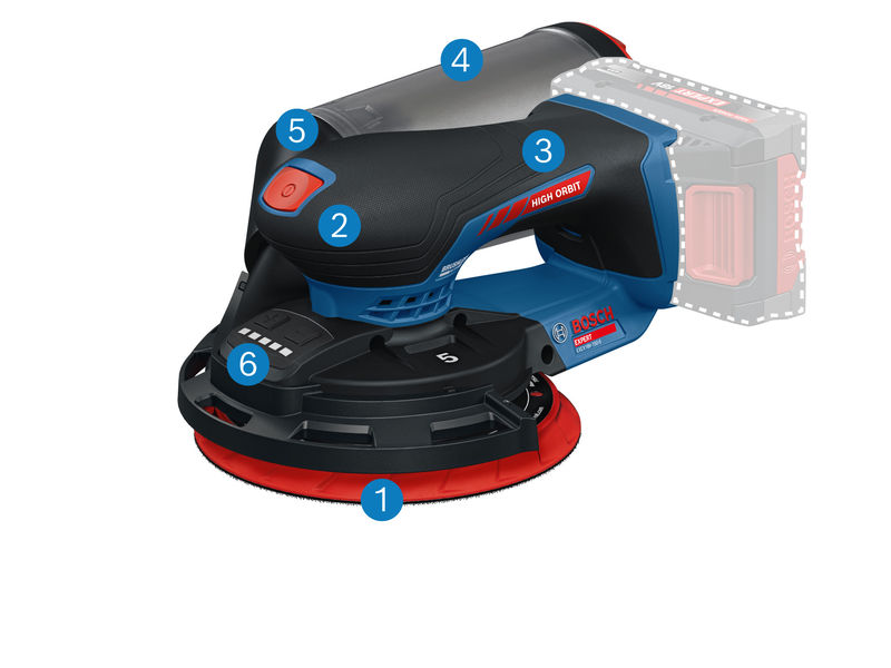 BOSCH Akku-Exzenterschleifer EXEX18V-150-5, L-BOXX 162 BOSCH Akku-Exzenterschleifer EXEX18V-150-5, L-BOXX 162