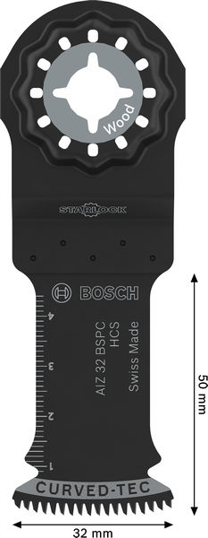 BOSCH AIZ 32 BSPC Holz Tauchsägeblatt, Starlock, 32 x 50 mm BOSCH AIZ 32 BSPC Holz Tauchsägeblatt, Starlock, 32 x 50 mm
