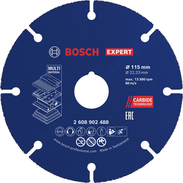BOSCH EXPERT Multi Material Carbide-Trennscheibe, 115 x 22,23 mm