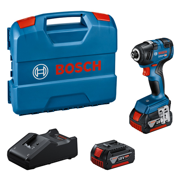 BOSCH Akku-Drehschlagschrauber GDR 18V-200, 2 x Akku GBA 18V 4.0Ah in L-Case BOSCH Akku-Drehschlagschrauber GDR 18V-200, 2 x Akku GBA 18V 4.0Ah in L-Case