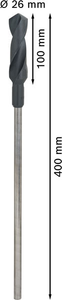 BOSCH PRO Wood HSS Installationsbohrer, 26 x 100 x 400 mm BOSCH PRO Wood HSS Installationsbohrer, 26 x 100 x 400 mm