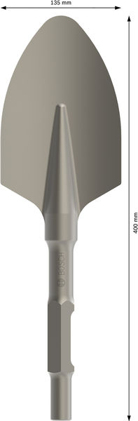 BOSCH PRO HEX 30-4C Spatmeißel, gerundet, 135 x 400 mm BOSCH PRO HEX 30-4C Spatmeißel, gerundet, 135 x 400 mm
